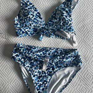 Tommy Bahama 2 Piece Palm Modern Leopard Swim Suit SIZE M